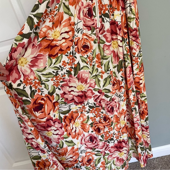 NWT Petal & Pup Seven Wonders Madeira Orange Floral Cutout Maxi Dress - Picture 9 of 17